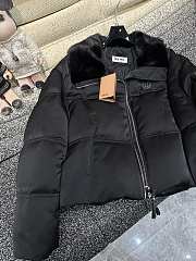 Okify MiuMiu Black Jacket With Mink Collar SML - 2