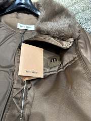 Okify MiuMiu Brown Jacket With Mink Collar SML - 3