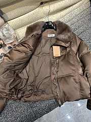 Okify MiuMiu Brown Jacket With Mink Collar SML - 2