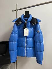 Okify Moncler Four Grids Blue Down Jacket  - 1