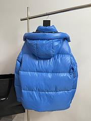 Okify Moncler Four Grids Blue Down Jacket  - 5