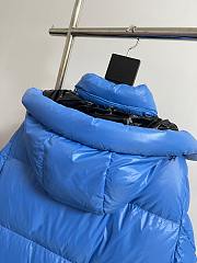 Okify Moncler Four Grids Blue Down Jacket  - 4