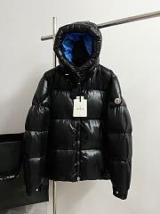 Okify Moncler Four Grids Black Down Jacket  - 1