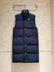 Okify Prada Blue Long Down Vest SML  - 1