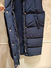 Okify Prada Blue Long Down Vest SML  - 3