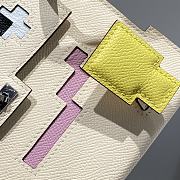 Okify Hermes Kelly Doll Picto Mosaic Bag in yellow 18x8x13cm  - 3