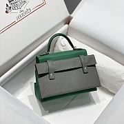 Okify Hermes Kelly Doll Picto Mosaic Bag in dark green 18x8x13cm  - 2