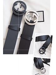 Okify Gucci Belt With Black/Silver Hardware 37mm - 1