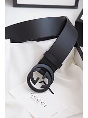 Okify Gucci Belt With Black/Silver Hardware 37mm - 3