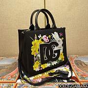 Okify Dolce & Gabbana Rabbit Printed Tote Bag in Black 30x14x26cm - 4