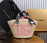 Okify Dolce & Gabbana Kendra bag with pink flowers 35x26x16cm 18860 - 1