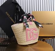 Okify Dolce & Gabbana Kendra bag with pink flowers 35x26x16cm 18860 - 5