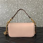 Okify Valentino Garavani Mini Loco calfskin bag with crystals in beige pink 19x11x5cm - 2