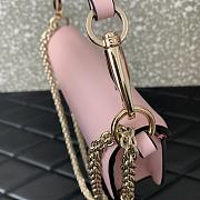 Okify Valentino Garavani Mini Loco calfskin bag with crystals in pink 19x11x5cm - 4