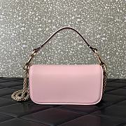 Okify Valentino Garavani Mini Loco calfskin bag with crystals in pink 19x11x5cm - 2