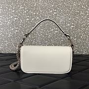 Okify Valentino Garavani Mini Loco calfskin bag with crystals in white 19x11x5cm - 4