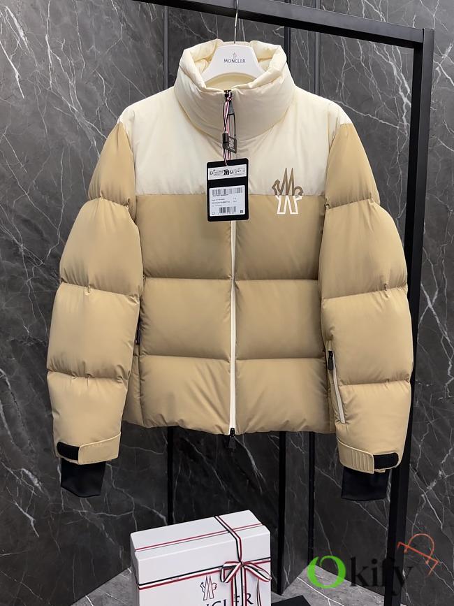 Okify Moncler Grenoble Cream And Kaki Down Jacket  - 1