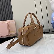 Okify MiuMiu Medium Arcadie Leather Bag in Light Brown 27x12x9cm - 4