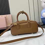 Okify MiuMiu Medium Arcadie Leather Bag in Light Brown 27x12x9cm - 3