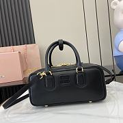 Okify MiuMiu Medium Arcadie Leather Bag in Black 27x12x9cm - 1