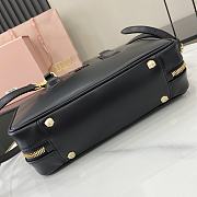 Okify MiuMiu Medium Arcadie Leather Bag in Black 27x12x9cm - 3