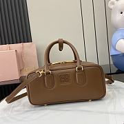 Okify MiuMiu Medium Arcadie Leather Bag in Brown 27x12x9cm - 1