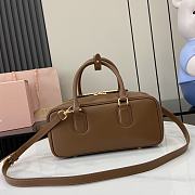 Okify MiuMiu Medium Arcadie Leather Bag in Brown 27x12x9cm - 2