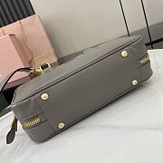 Okify MiuMiu Medium Arcadie Leather Bag in Grey Gray 27x12x9cm - 4