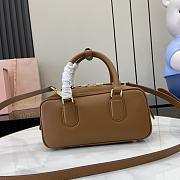 Okify MiuMiu Small Arcadie Leather Bag in Light Brown 22x10.5x7.5cm - 4