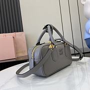 Okify MiuMiu Small Arcadie Leather Bag in Grey Gray 22x10.5x7.5cm - 4