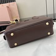 Okify MiuMiu Small Arcadie Leather Bag in Dark Brown 22x10.5x7.5cm - 5