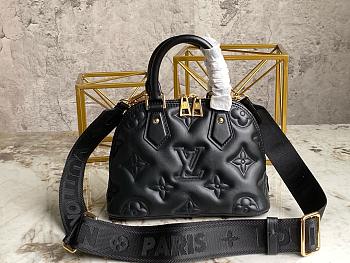 Okify Louis Vuitton Black Alma BB Bag 24.5x18x12cm M59793 