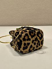 Okify Prada printed leather mini pouch in honey 10x12x7cm  - 5