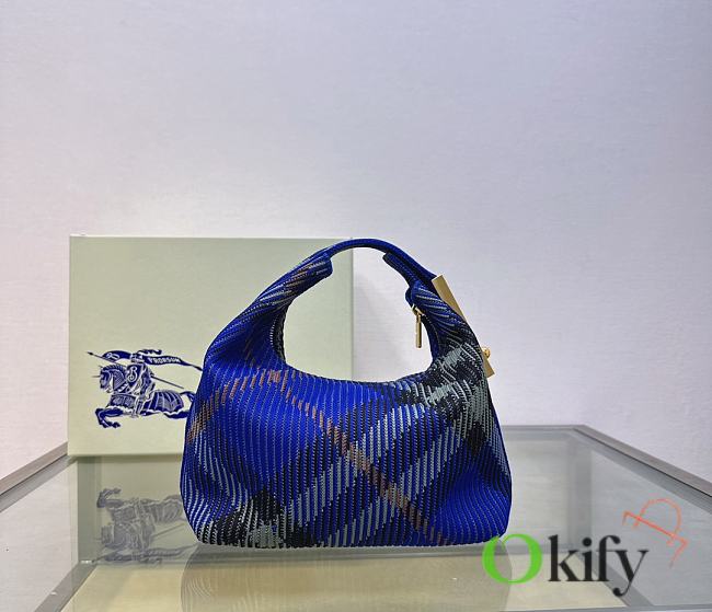 Okify Burberry Mini Peg Duffle Bag in knight dark blue 21.5 x 10.5 x 23cm - 1