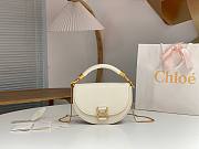 Okify Chloe Marcie Chain Flap Leather Bag in white 22.5x15.5x7cm - 1