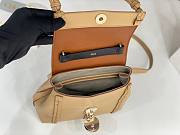 Okify Chloe Small Penelope soft shoulder bag in milk tea grained leather 25x20x10cm - 4