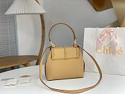 Okify Chloe Small Penelope soft shoulder bag in milk tea grained leather 25x20x10cm - 3