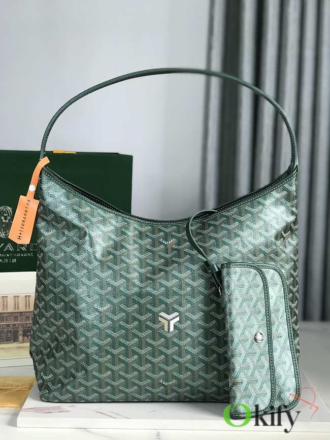 Okify Goyard Bohème Hobo Bag in Green 42×27×15cm - 1