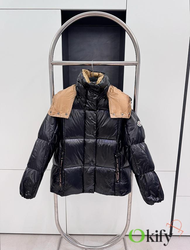 Okify Moncler Black And Brown Down Jacket - 1