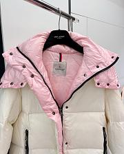 Okify Moncler White And Pink Down Jacket - 4