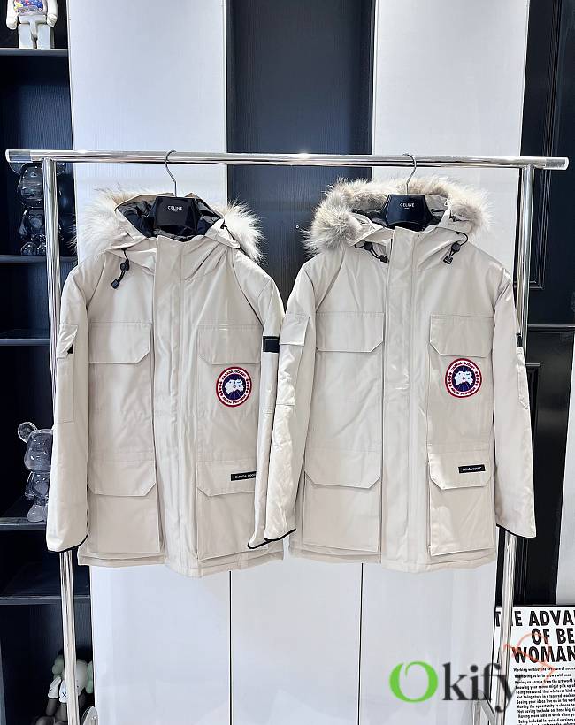 Okify Canada Goose White Down Jacket XS-2XL - 1