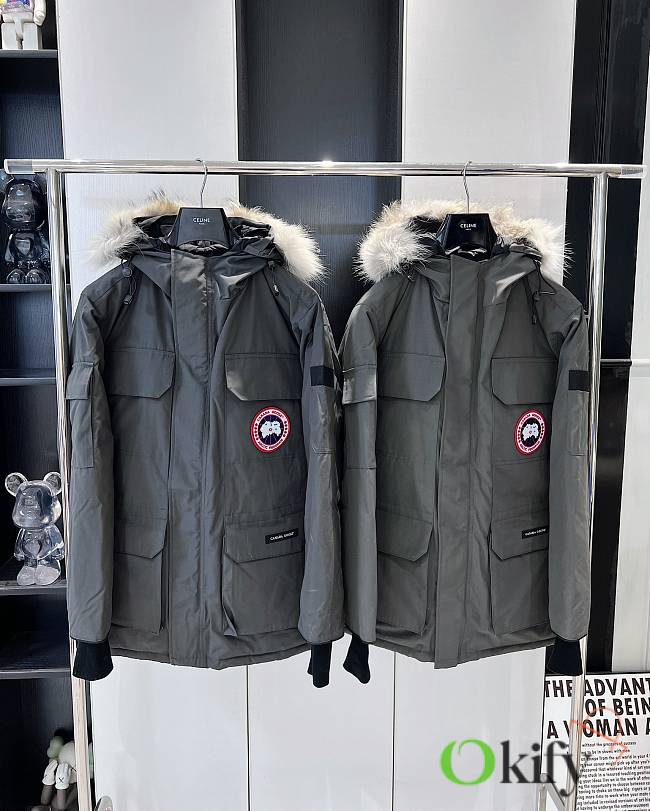 Okify Canada Goose Gray Grey Down Jacket XS-2XL - 1