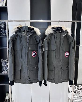 Okify Canada Goose Gray Grey Down Jacket XS-2XL