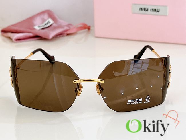 Okify MiuMiu Golden Tea Lense Glasses  - 1