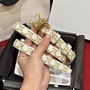 Okify Celine Arc de Triomphe White Belt 25mm - 4