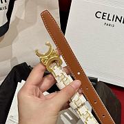 Okify Celine Arc de Triomphe White Belt 25mm - 3