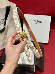 Okify Celine Arc de Triomphe White Belt 25mm - 2