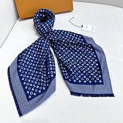 Okify Louis Vuitton Blue Scarf 120x120cm 18966 - 1