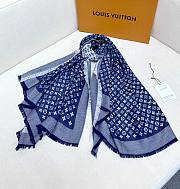 Okify Louis Vuitton Blue Scarf 120x120cm 18966 - 4