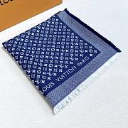 Okify Louis Vuitton Blue Scarf 120x120cm 18966 - 3